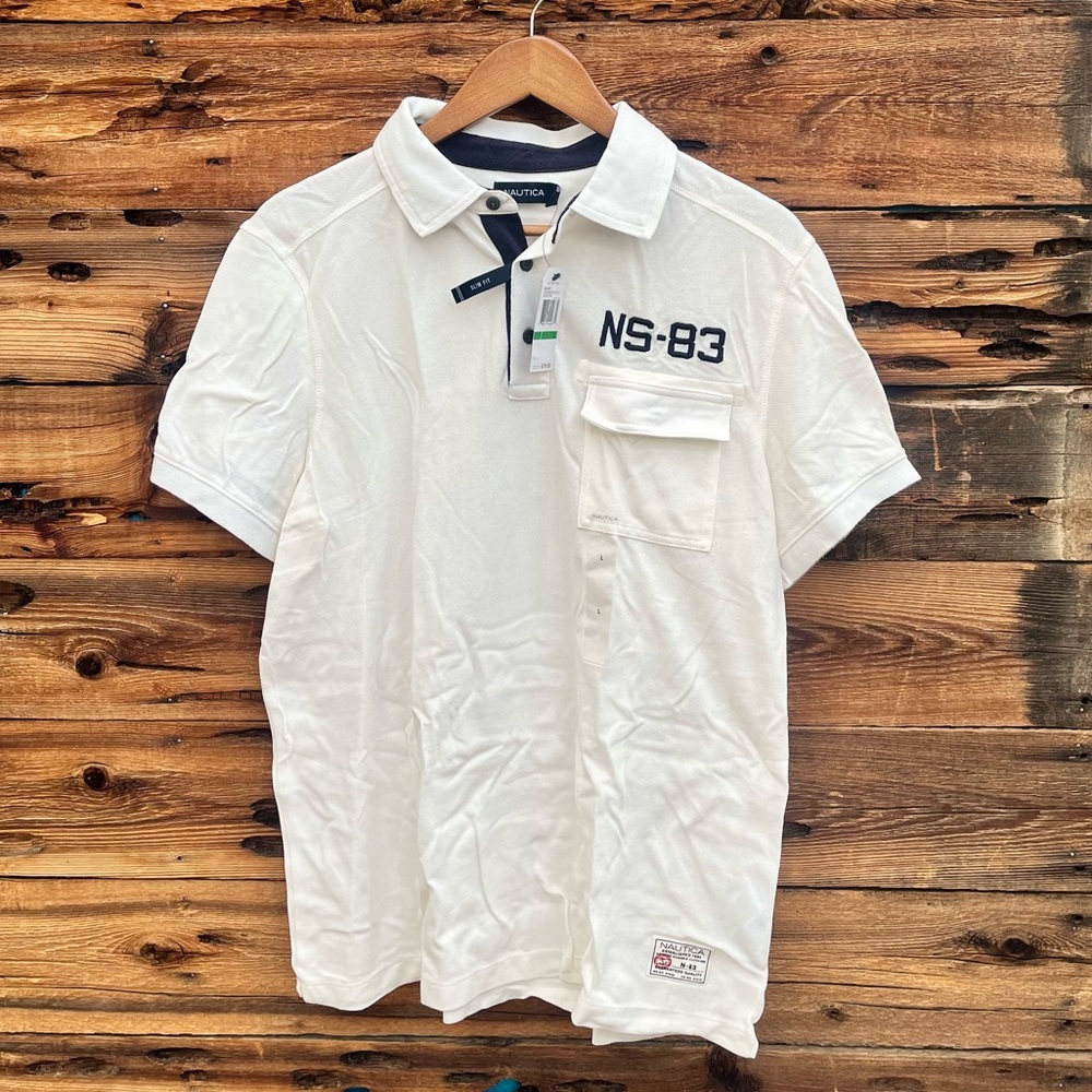 NAUTICA | NWT White Slim Fit Polo Shirt